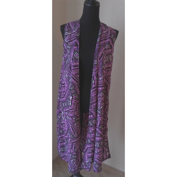 Lularoe Purple Geometric Print Joy  Size Small (BN103) - Picture 1 of 5